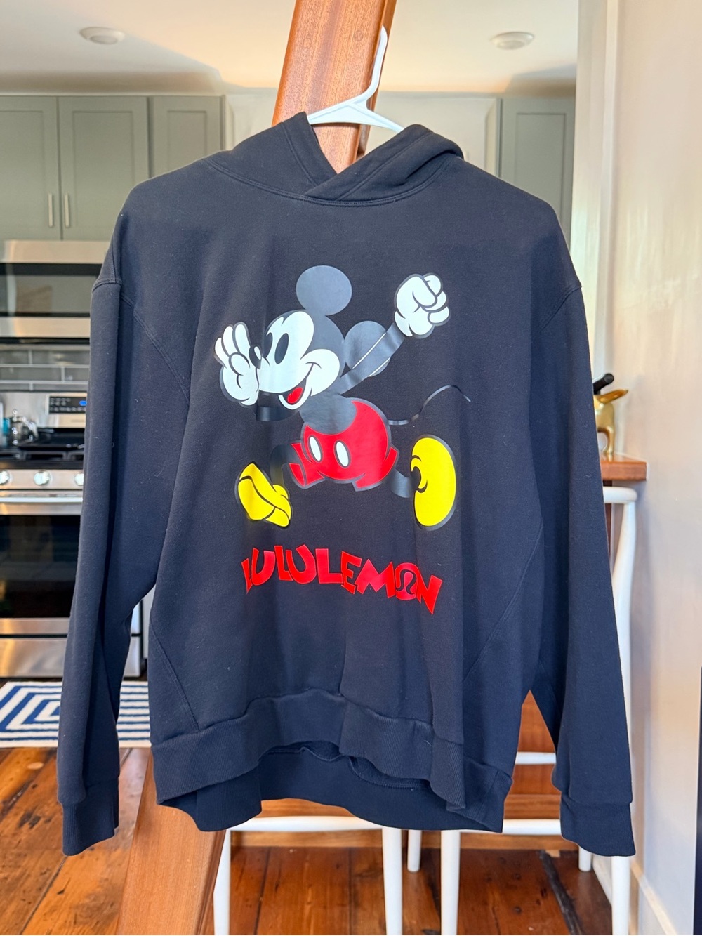 lululemon athletica Black Hoodie with Mickey Graphic (Red, Yellow, White)